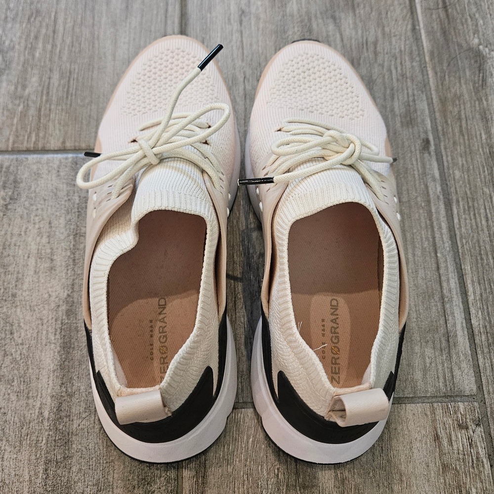 Cole Haan Zerogrand Overtake Sneaker Womens 8B Beige Pink Knit Athletic Shoes - Picture 4 of 8
